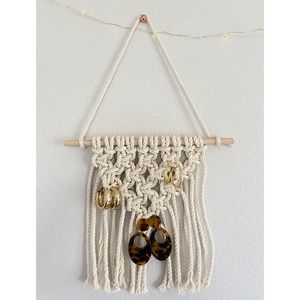 Macrame jewelry holder